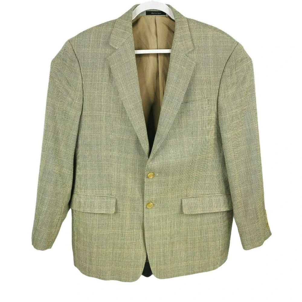 Lauren Ralph Lauren Blazer Mens Size 46 2 Button Wool Sport Dress Coat Nailshead